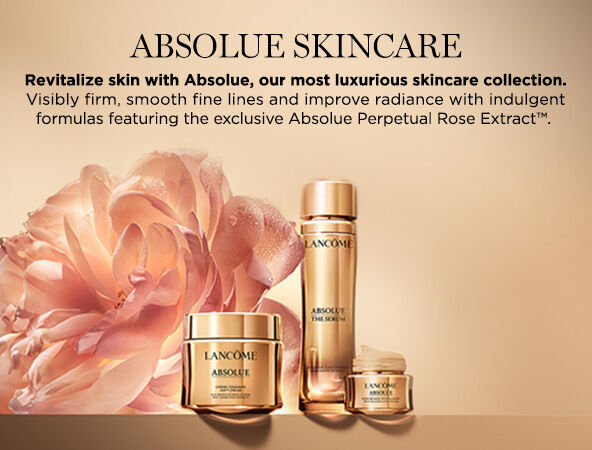 Absolue Skincare(菁纯护肤)。使用我们奢华的 Absolue(菁纯系列)护肤系列焕活肌肤。采用独有的 Absolue Perpetual Rose(菁纯永盛玫瑰)提取物配方,令肌肤柔滑、亮泽,焕发青春活力。